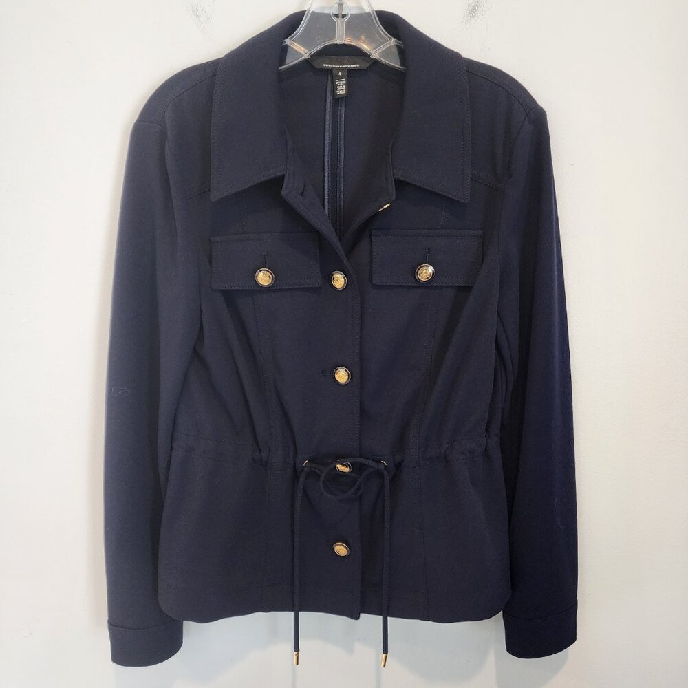 WHBM Tie Waist Shacket, Size 4, Like New - Picture 2 of 8